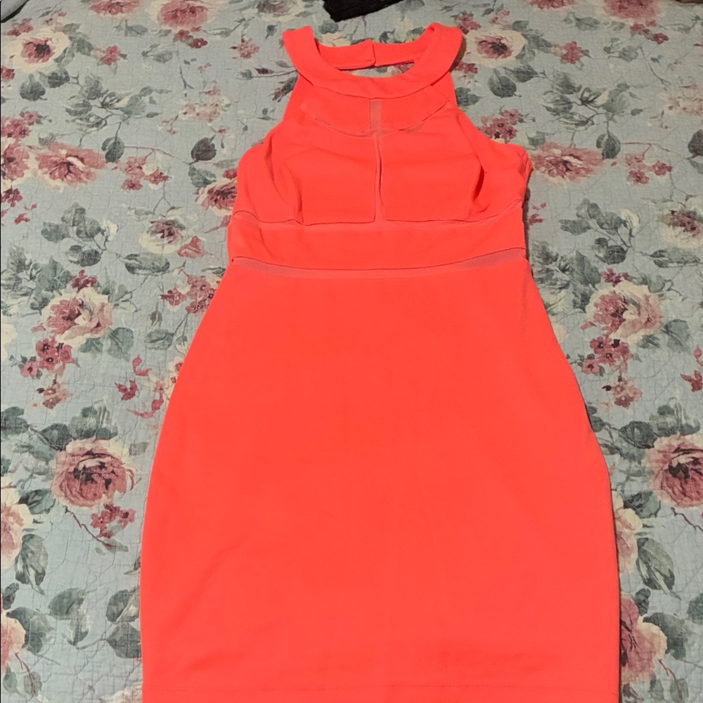 Guess Vibrant Coral Mini Dress